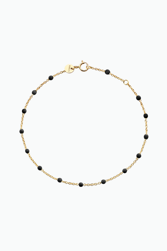 Gold Chain Bracelet with Dots