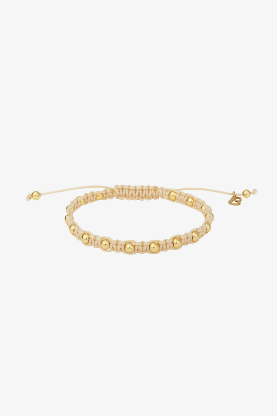 Pulseira de algodão com bolinhas