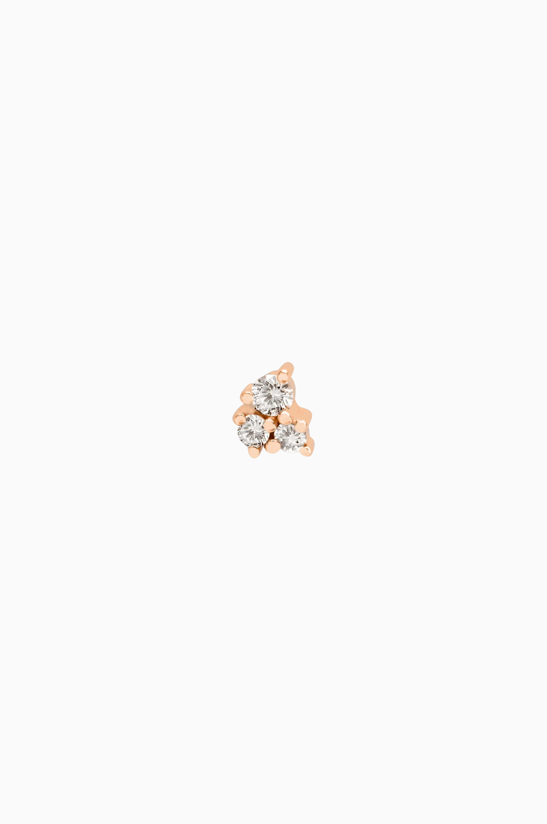 Pink Gold Trio Piercing with Diamonds