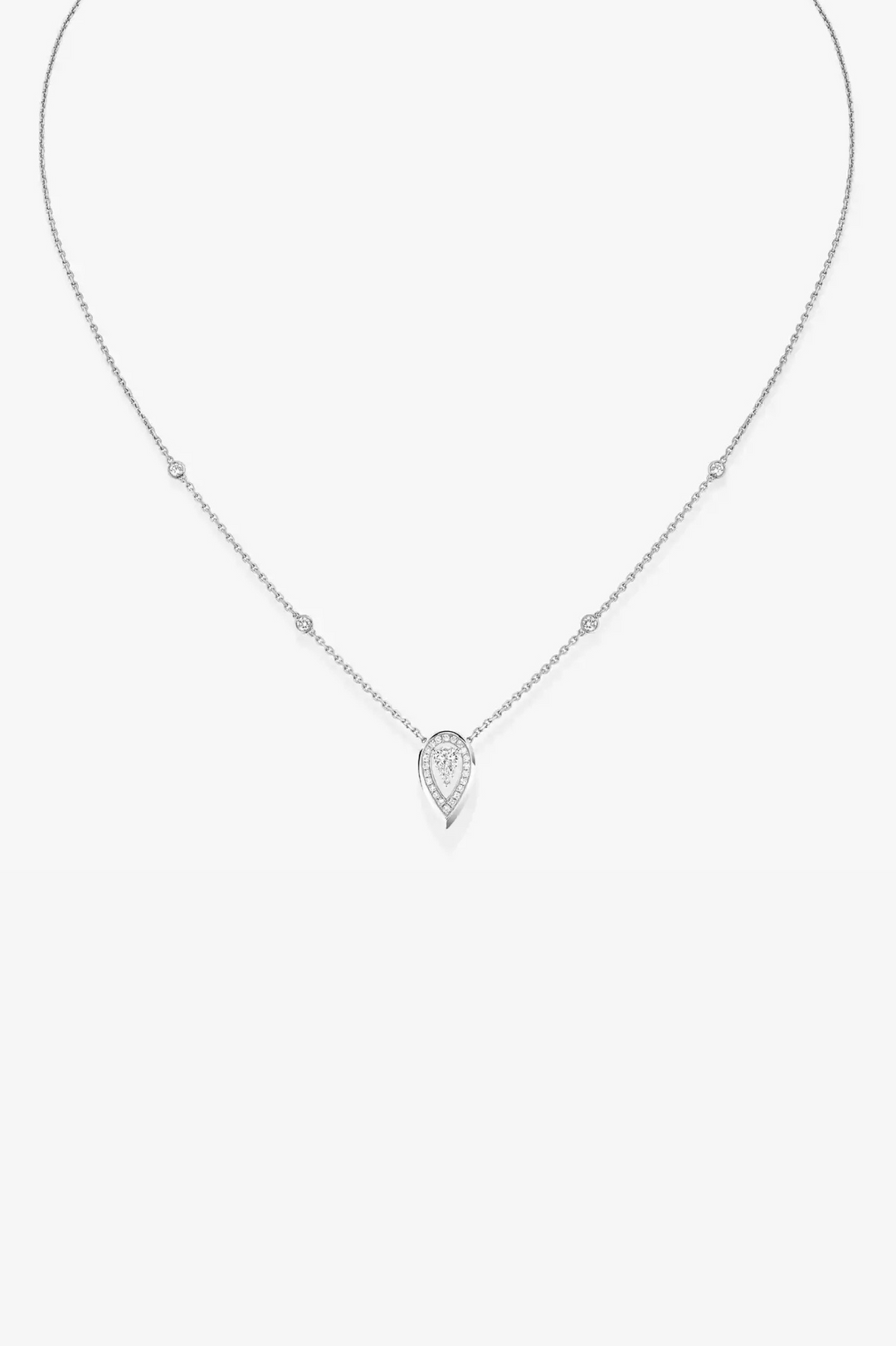 Colar Fiery 0.10ct em ouro branco