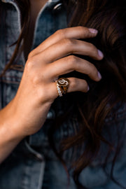 Letter J Gold Ring