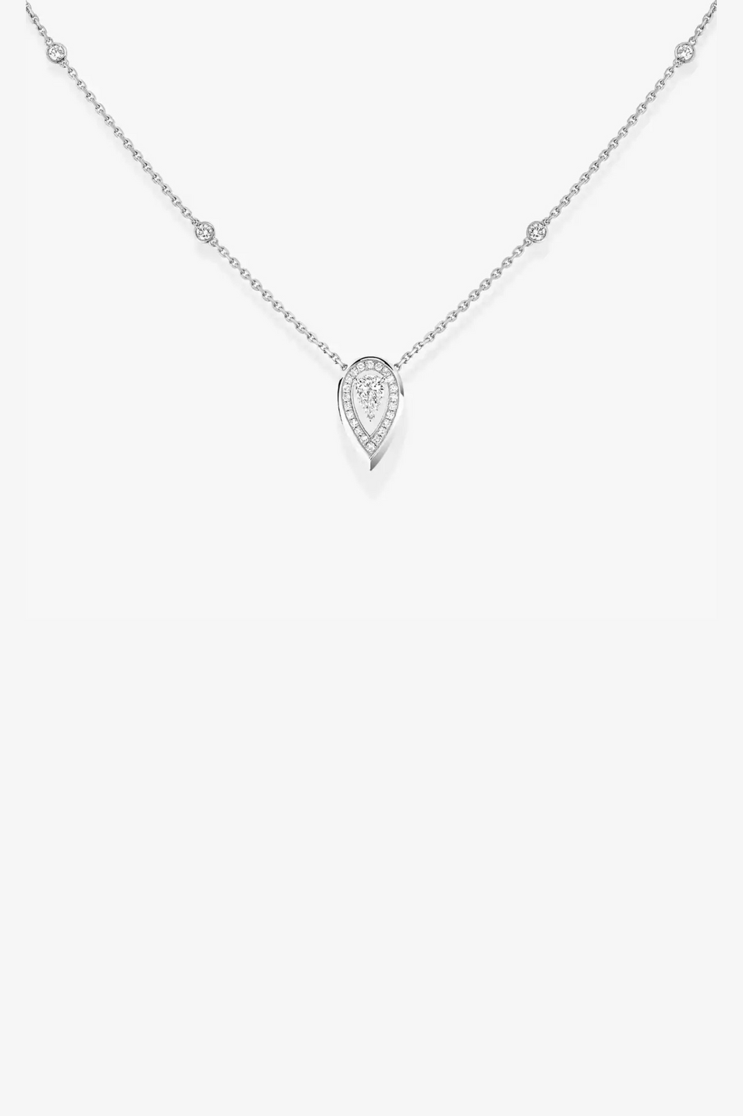 Colar Fiery 0.10ct em ouro branco