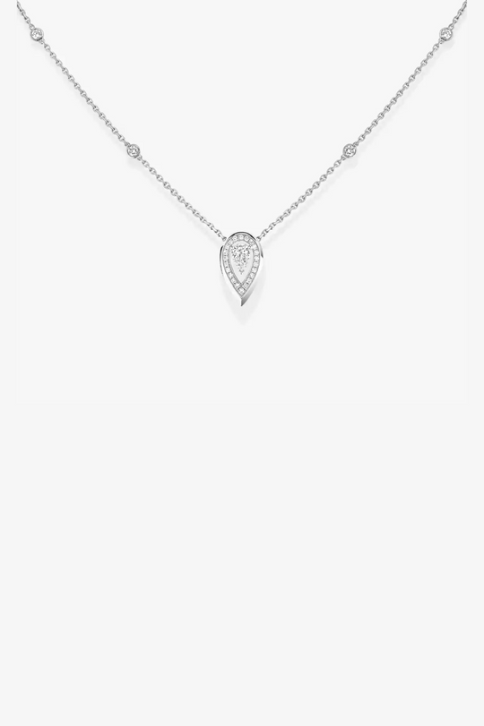 Colar Fiery 0.10ct em ouro branco