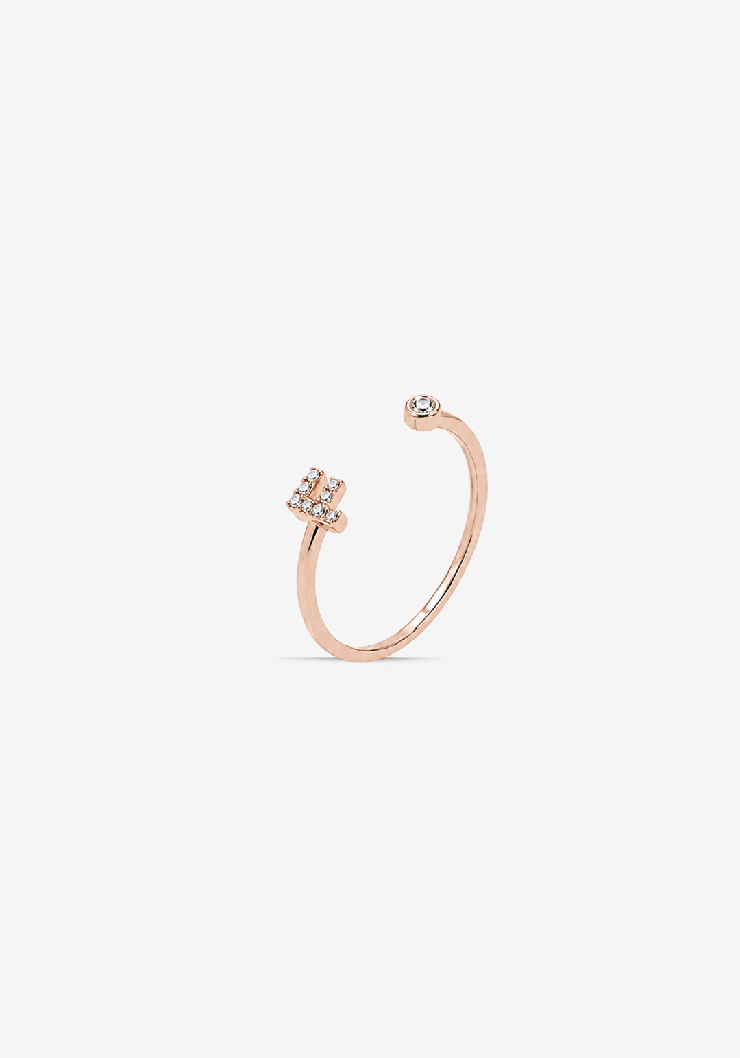 Letter F Gold Ring