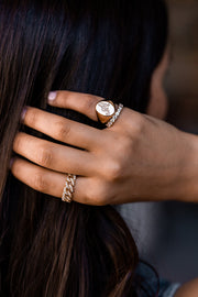 Letter A Gold Ring