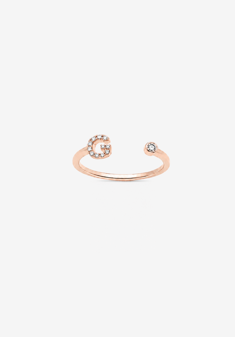 Letter G Gold Ring