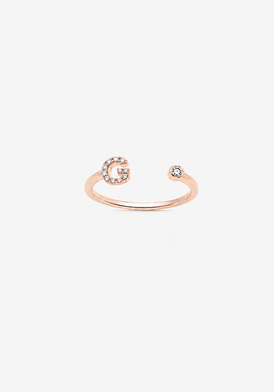 Letter G Gold Ring