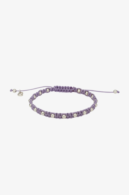 Pulseira de algodão com bolinhas