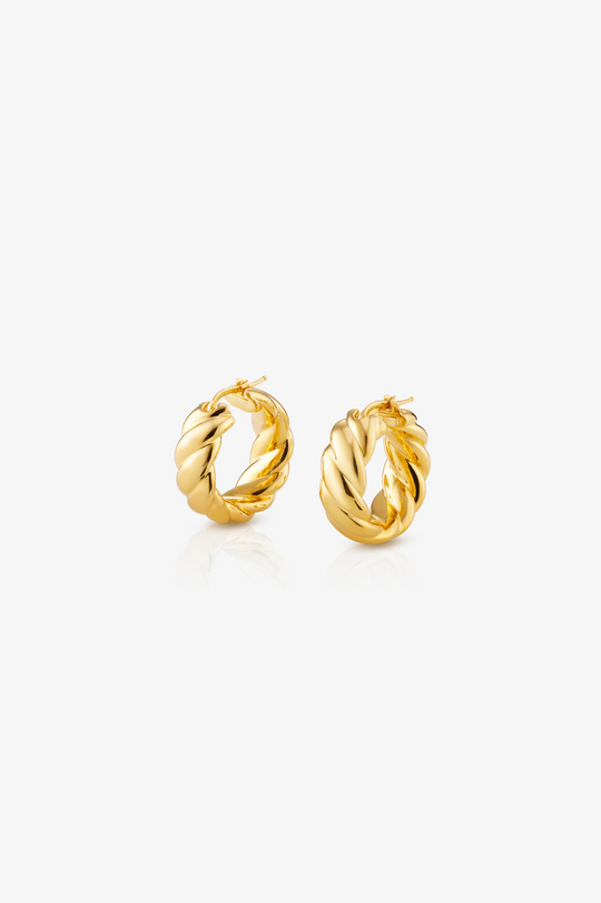 Gold Loop Braided Earrings II