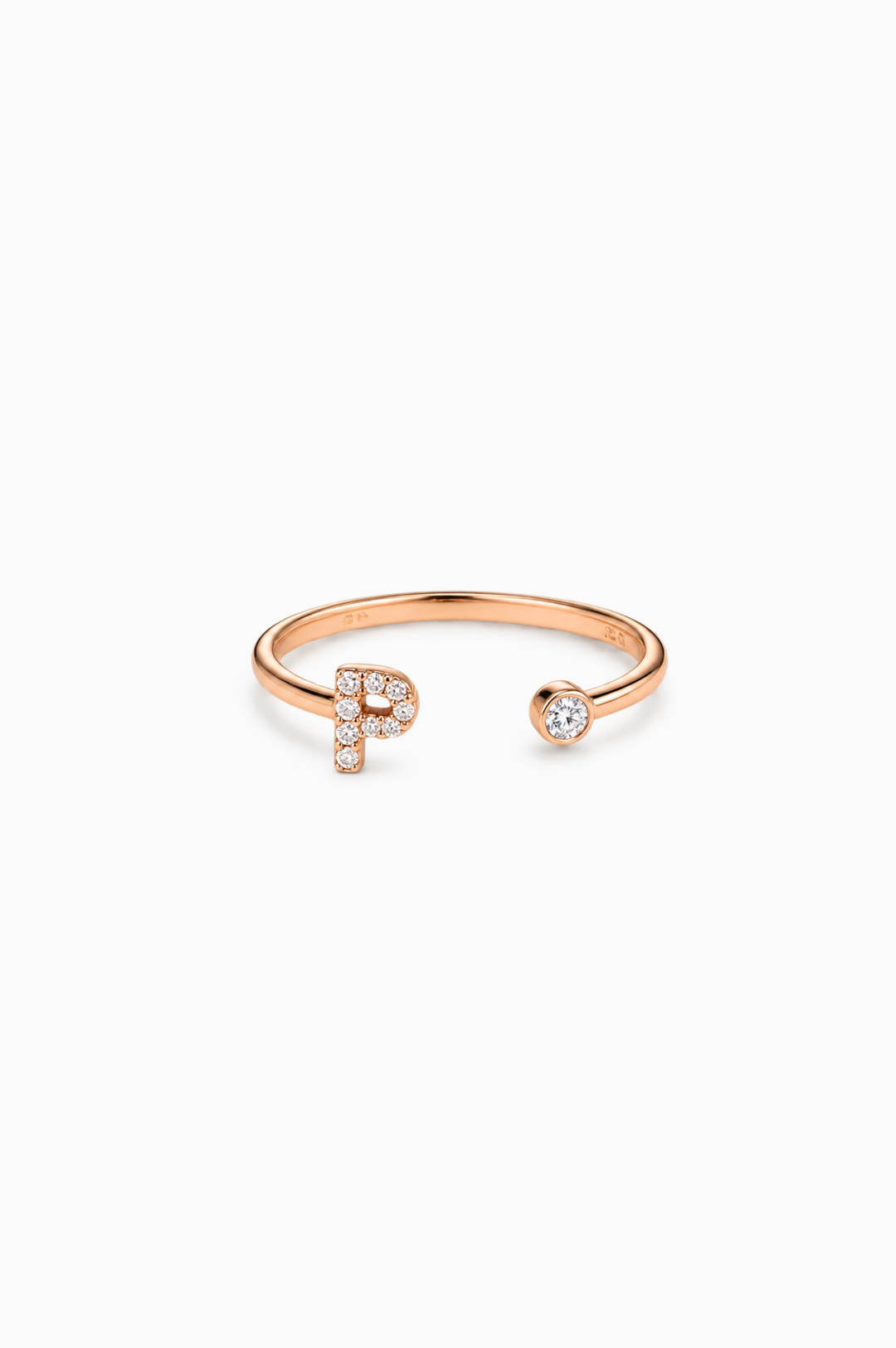 Letter P Gold Ring