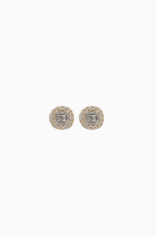Yellow Gold Earrings with Diamonds