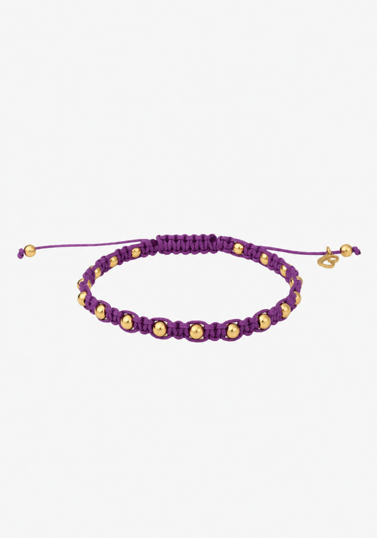 Pulseira de algodão com bolinhas