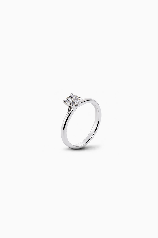 White Gold and Diamond Engagement Ring