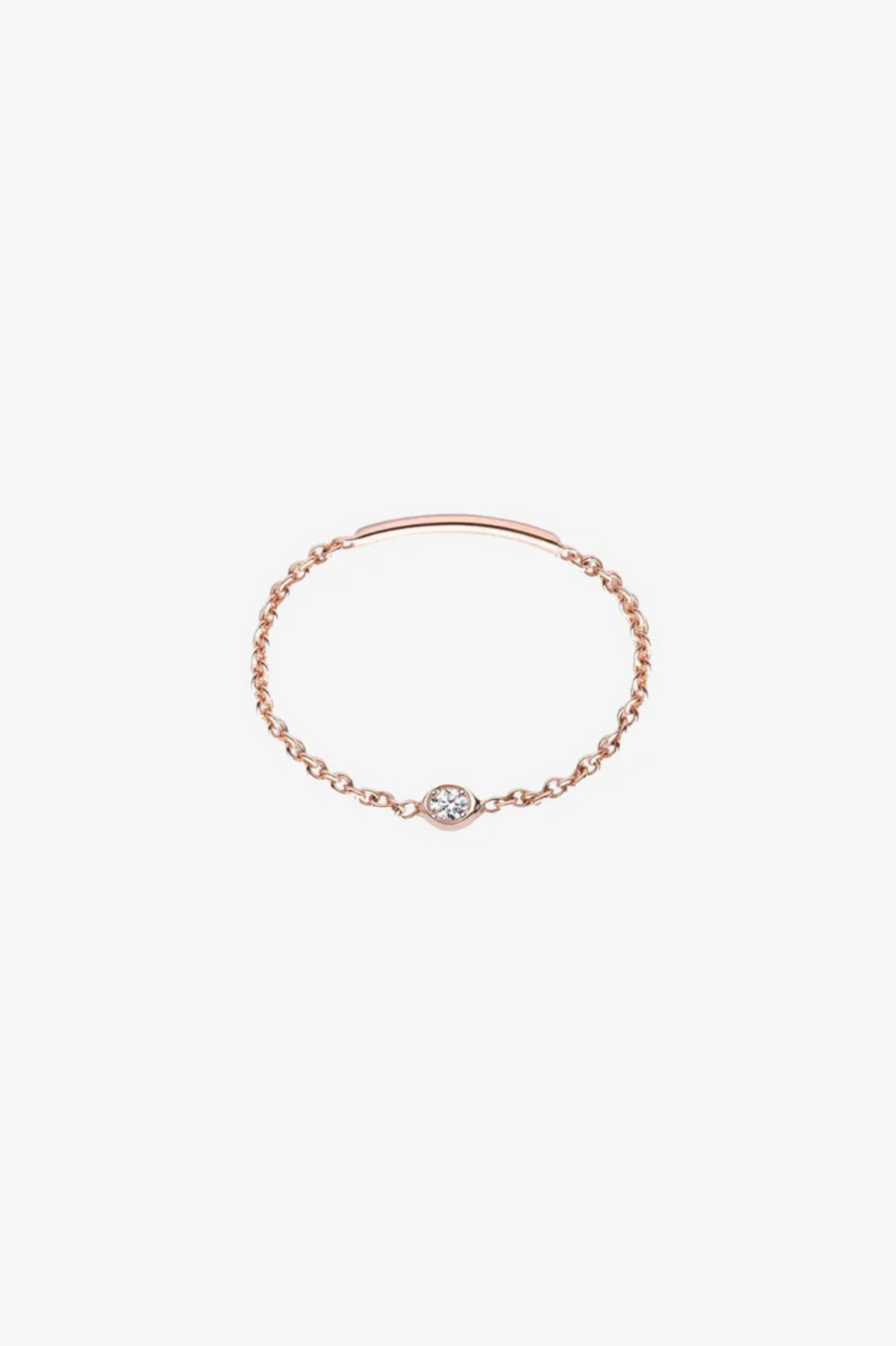 Anel de malha com diamante