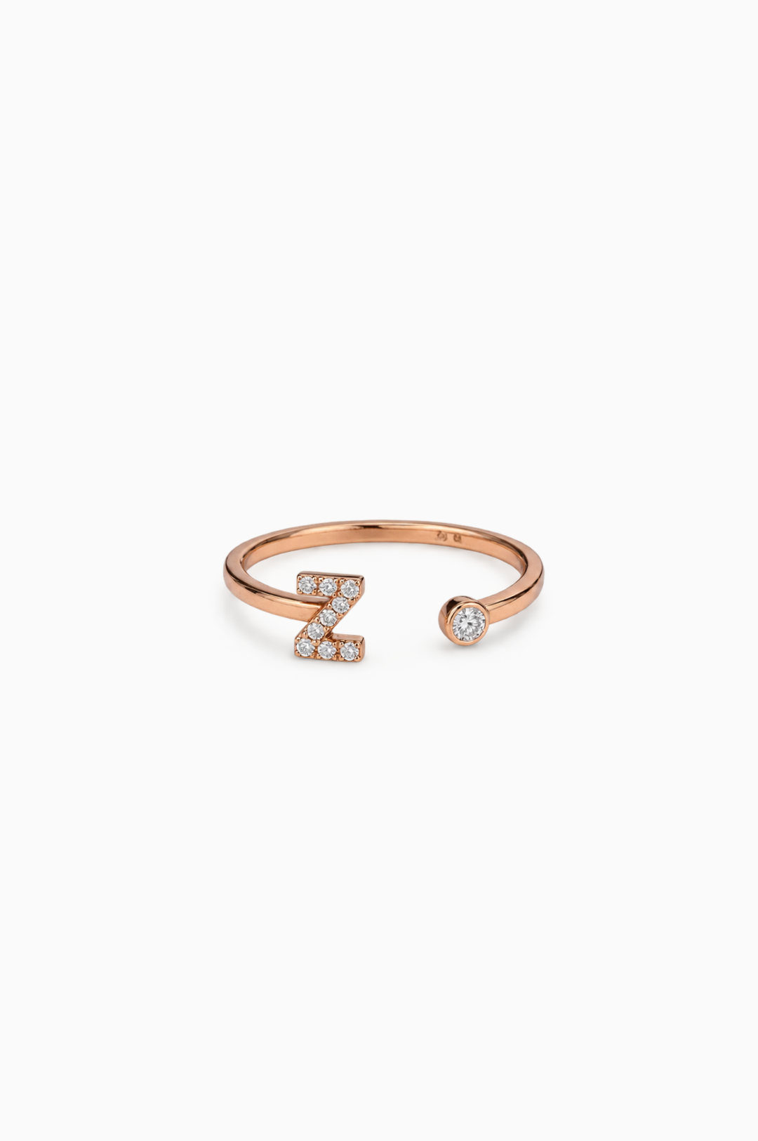 Letter Z Gold Ring