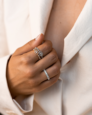 Pink Gold with Diamonds Ring
