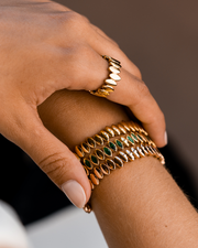 Yellow Gold and Emerald Bracelet