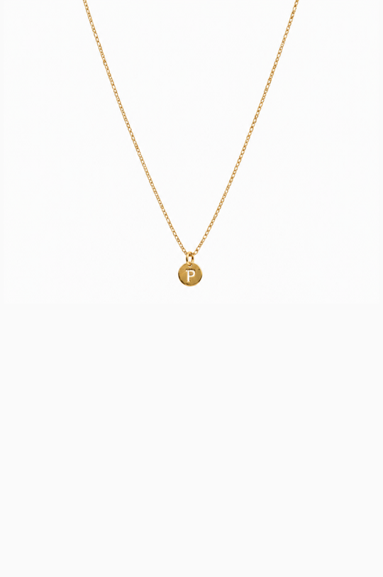 Colar de Ouro Amarelo com Letra P