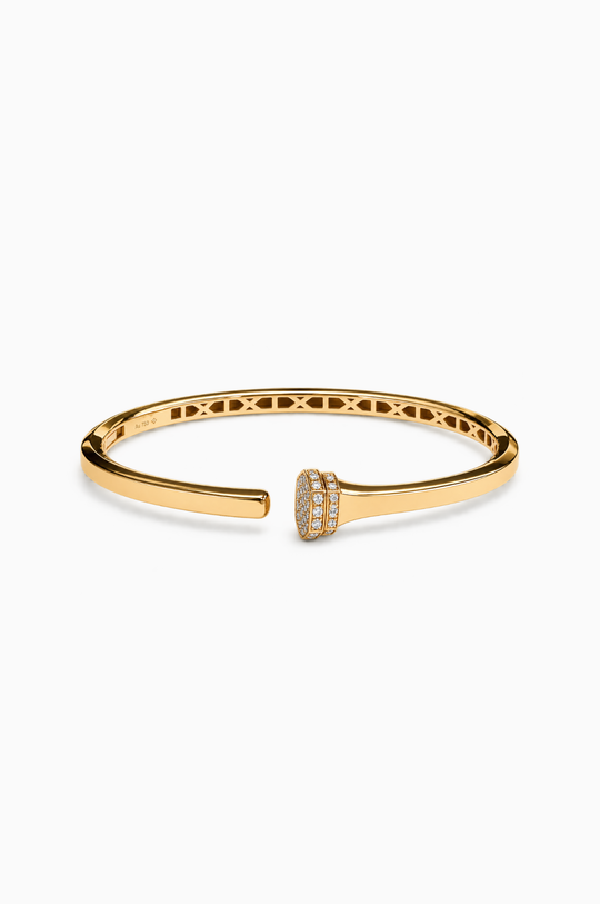 Pulseira de ouro amarelo com diamantes