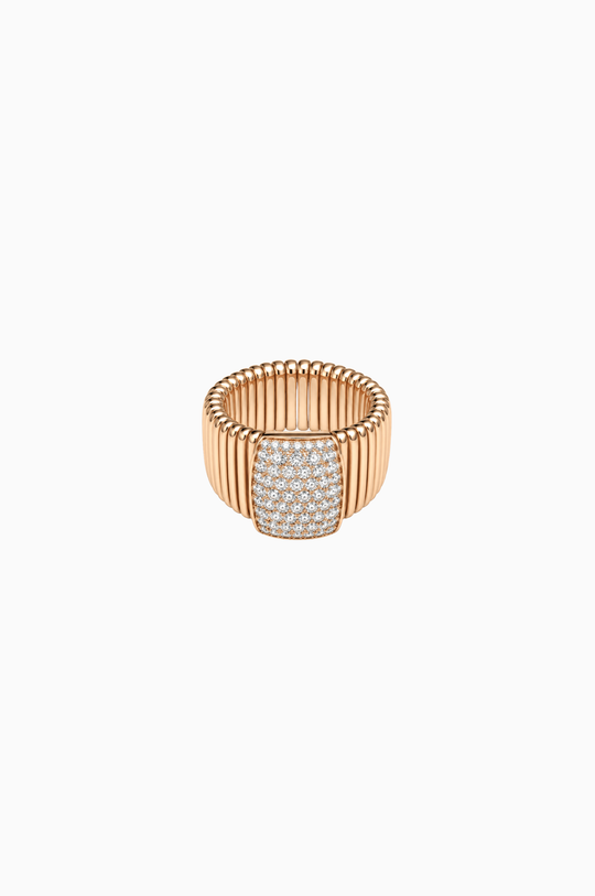 Anel em Ouro Rosa com Diamantes