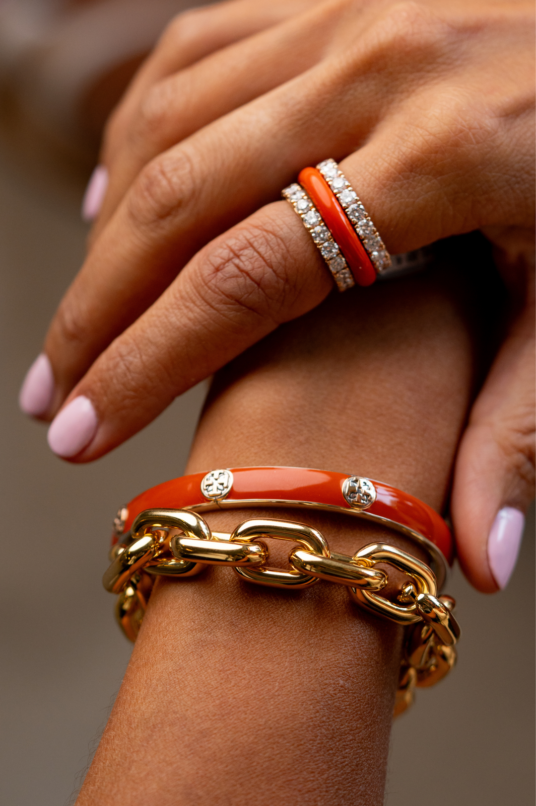 Pulseira Bangle Laranja