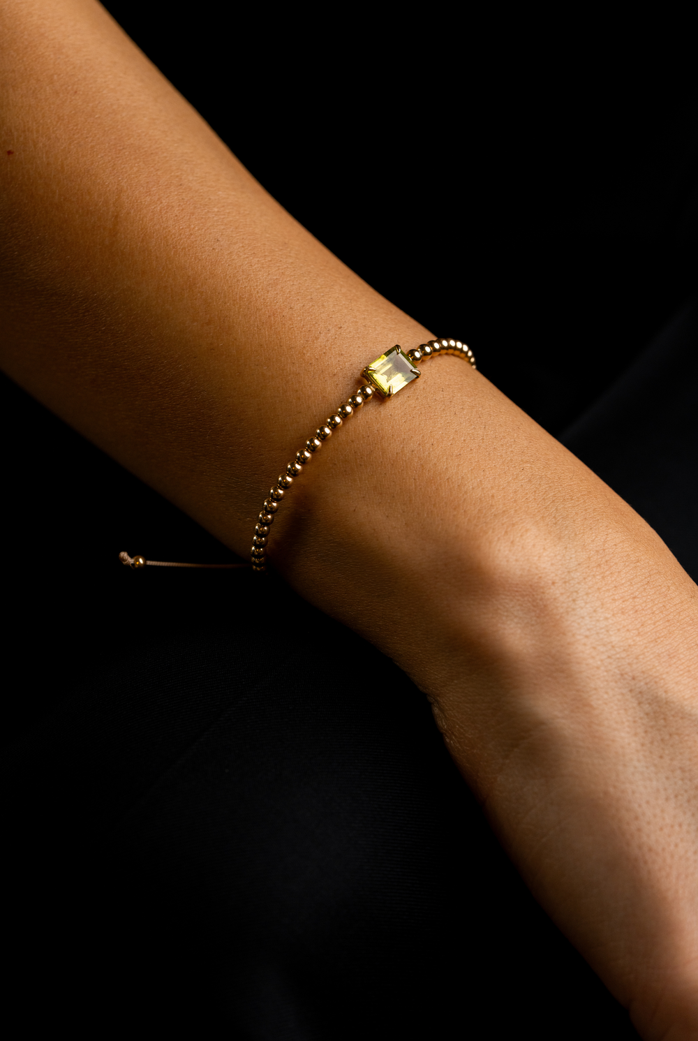 Yellow Gold Bracelet with Peridoto