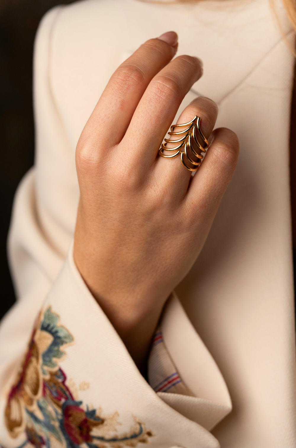 Wing Yellow Gold Ring