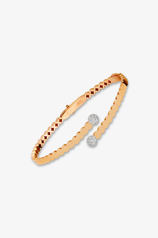 Drop Pink Gold Bracelet with Diamonds