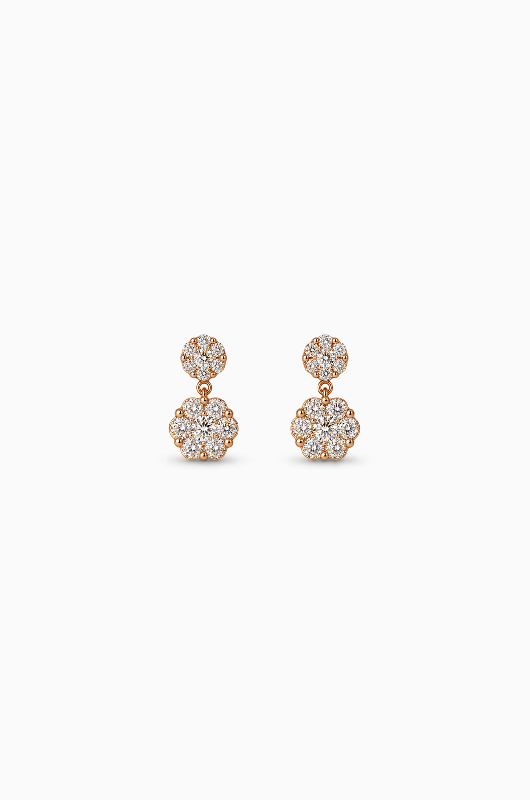 Brincos em ouro amarelo com diamantes