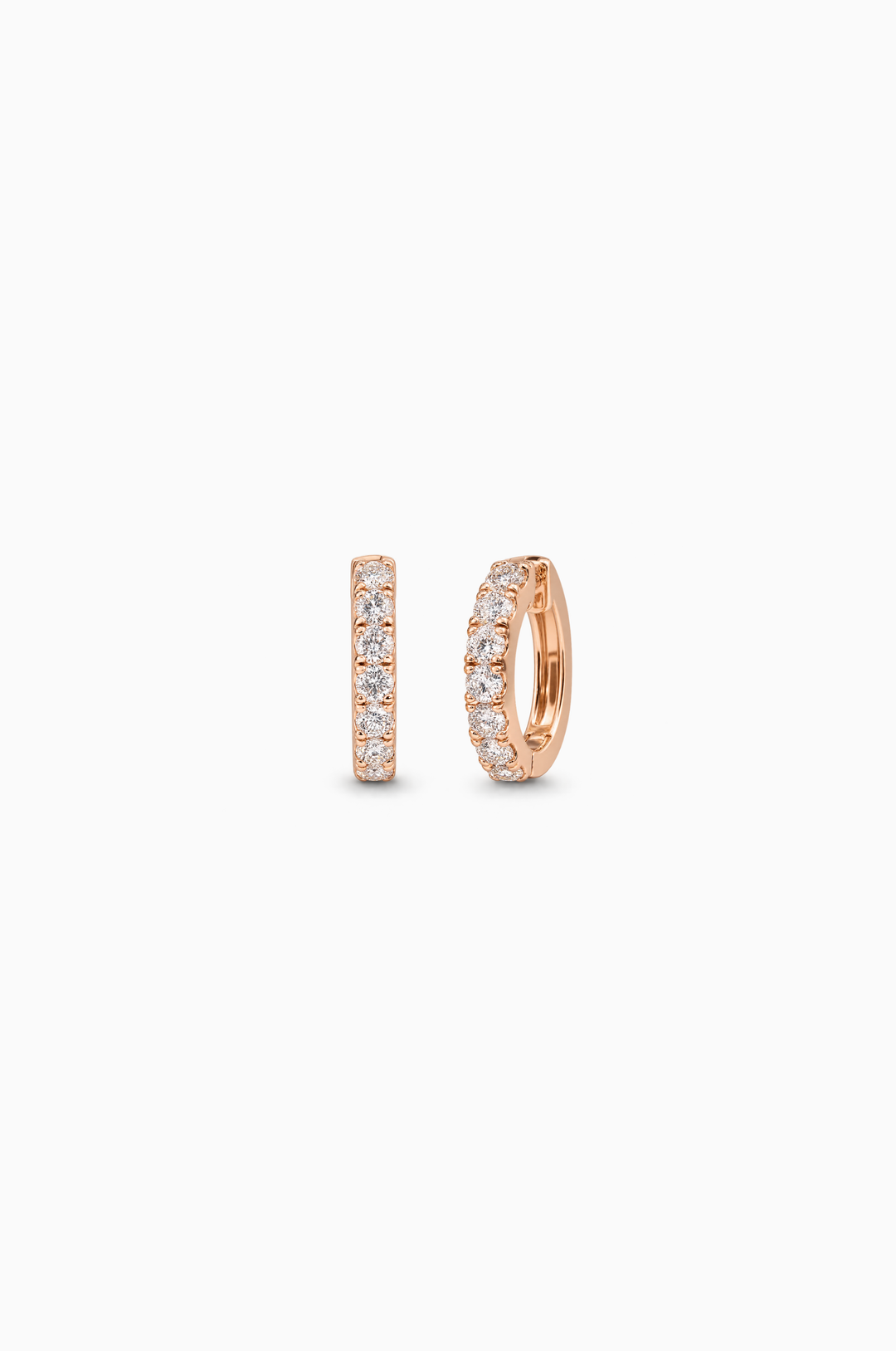 Argolas em Ouro Rosa com Diamantes