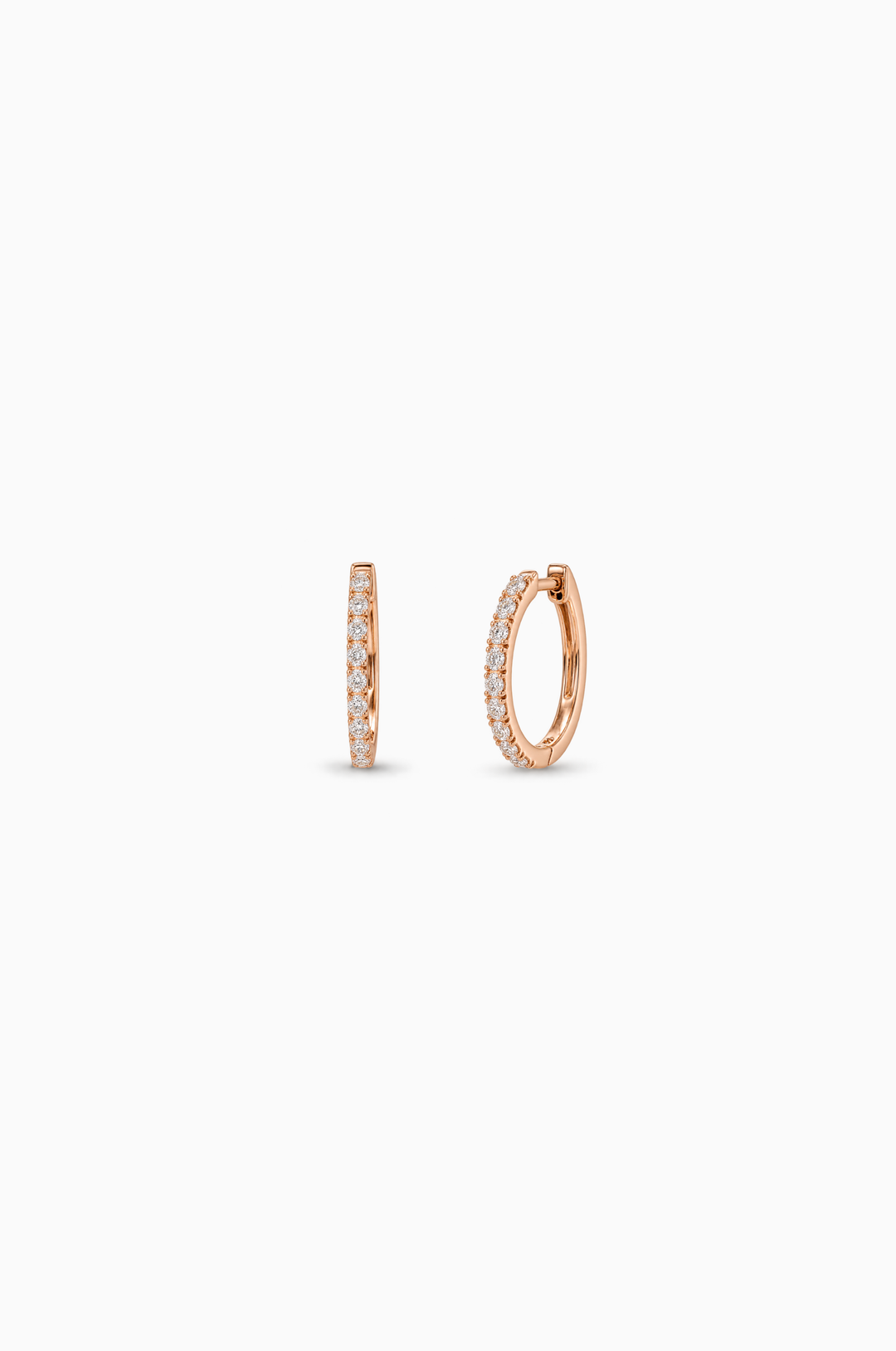 Pink Gold Loops with Diamonds