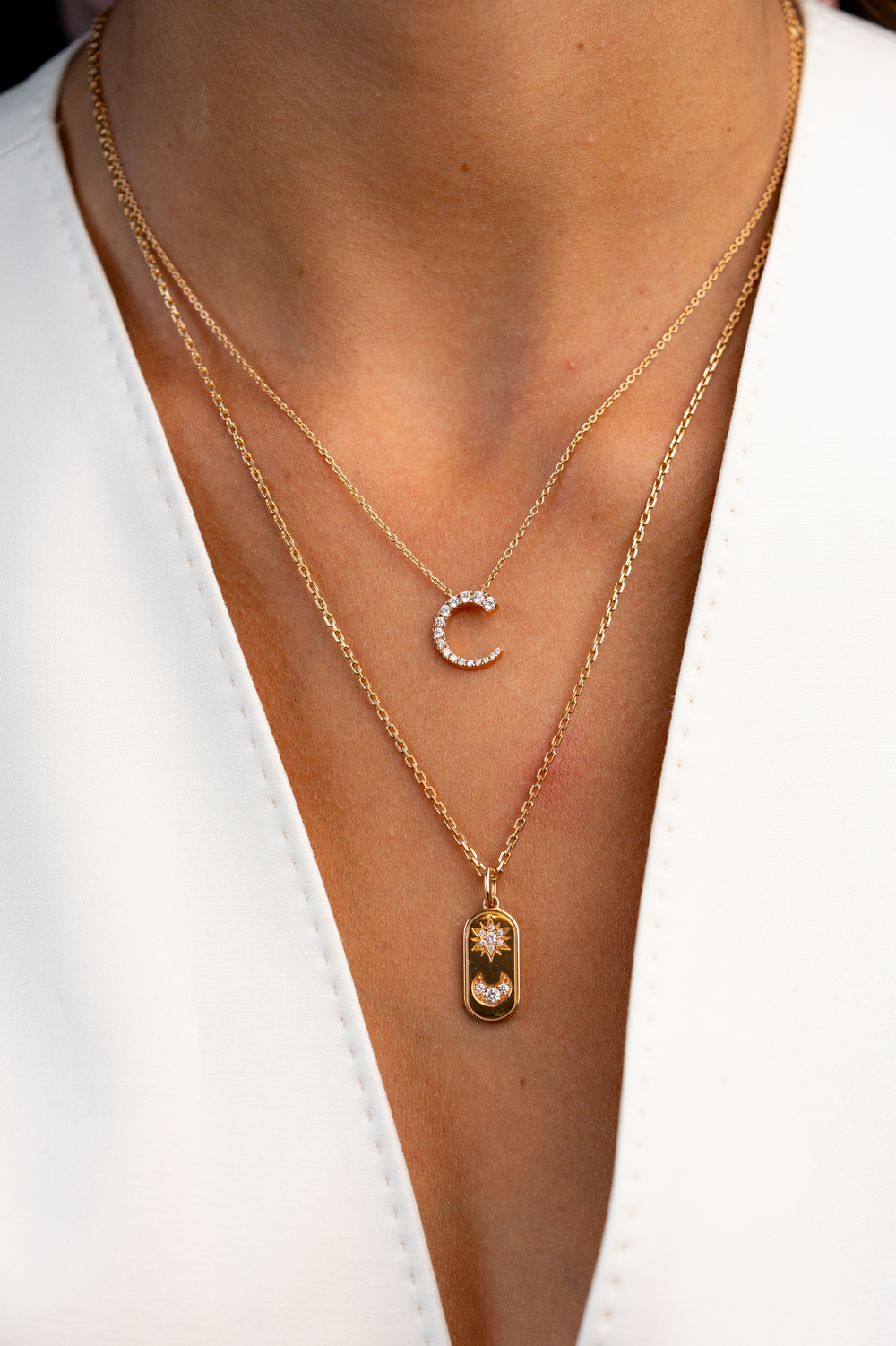 Colar Sasa em Ouro Rosa com Diamantes