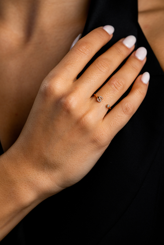 Anel de Ouro Letra S