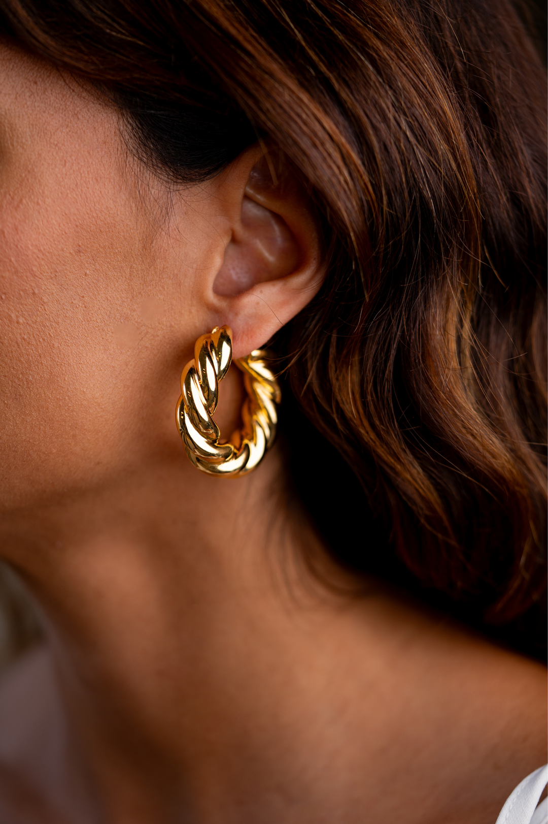 Gold Loop Braided Earrings