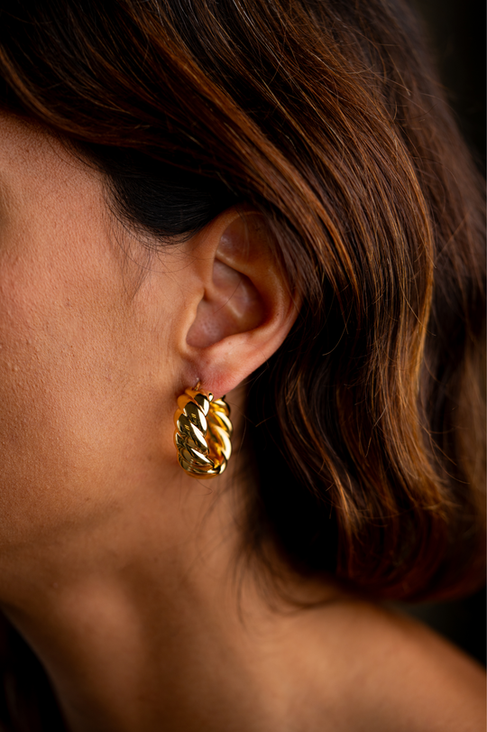 Gold Loop Braided Earrings II