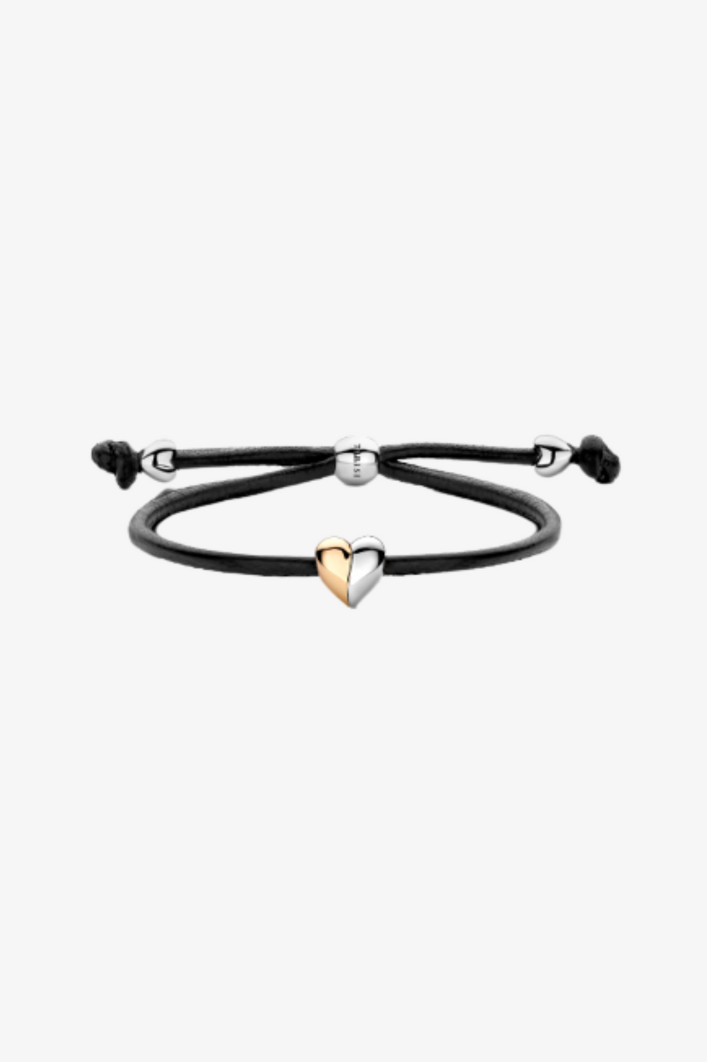 Pulseira em couro com coração