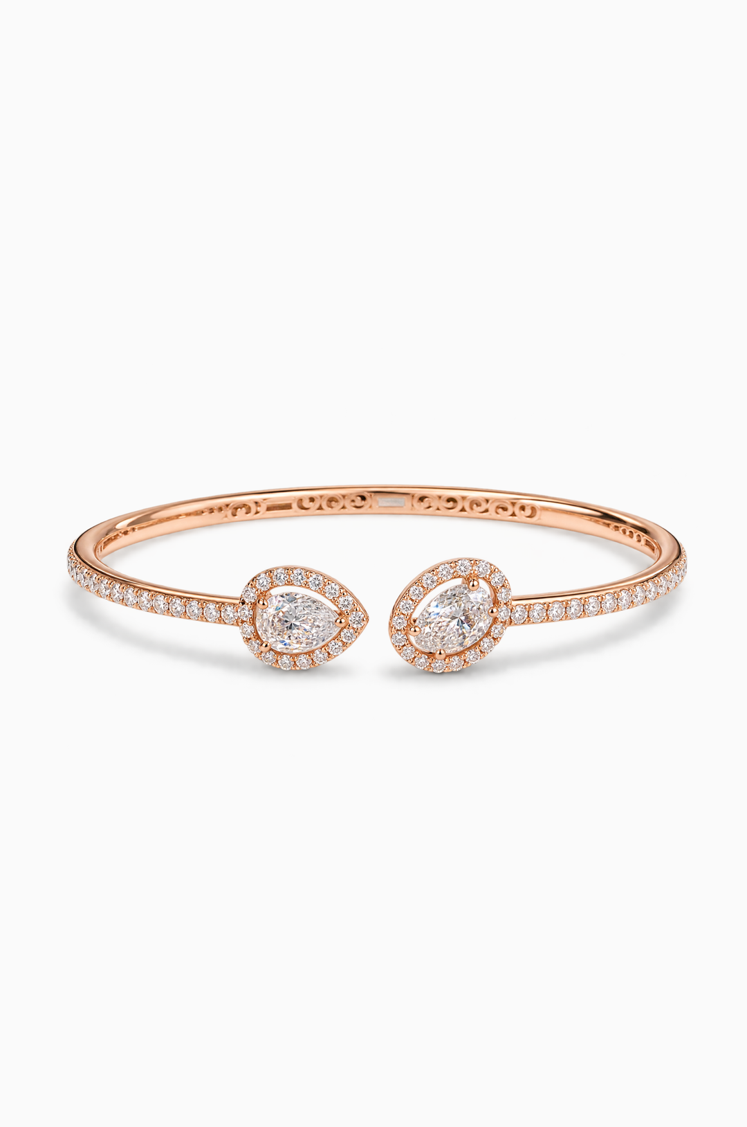 Pulseira em ouro rosa com diamantes