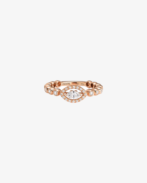 Pink Gold with Diamonds Ring