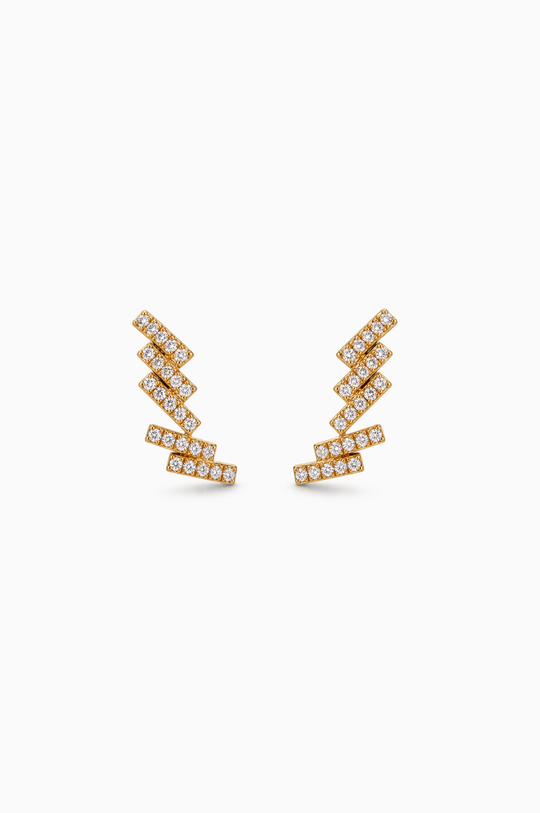 Skyline Pink Gold Earrings with Diamonds