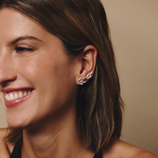 Smoky Club M Quartz Earrings