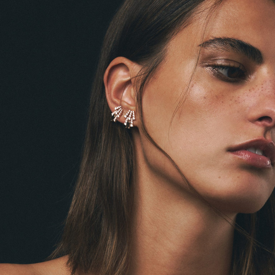 Smoky Club M Quartz Earrings