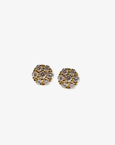 Pink Gold Diamond Earrings