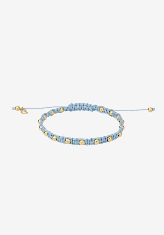 Pulseira de algodão com bolinhas