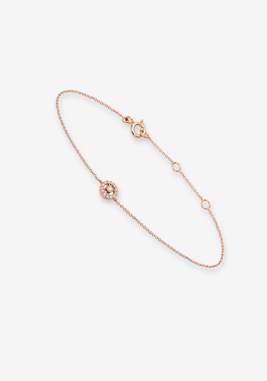 Pulseira círculo com diamantes