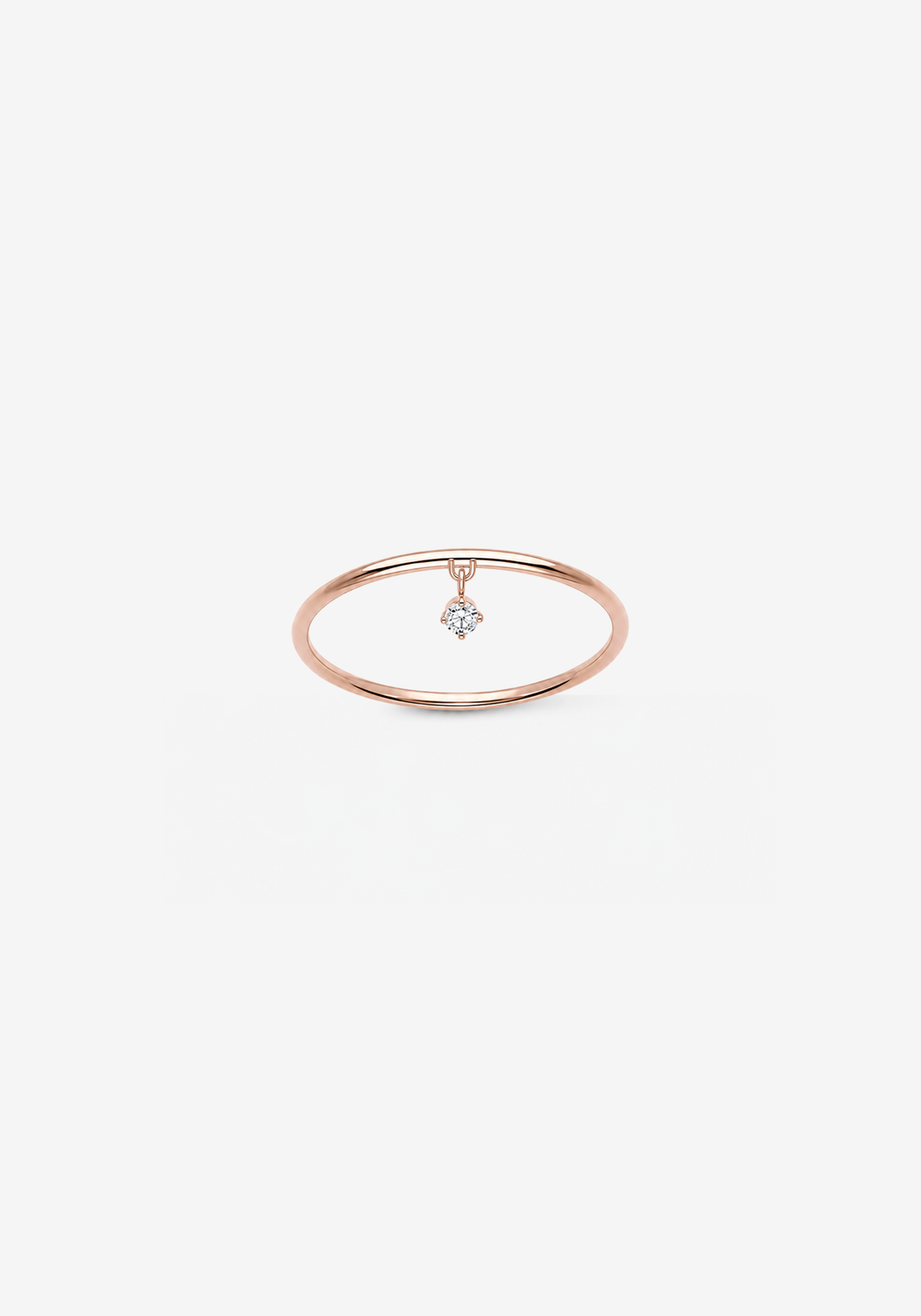 Anel com pingente diamante