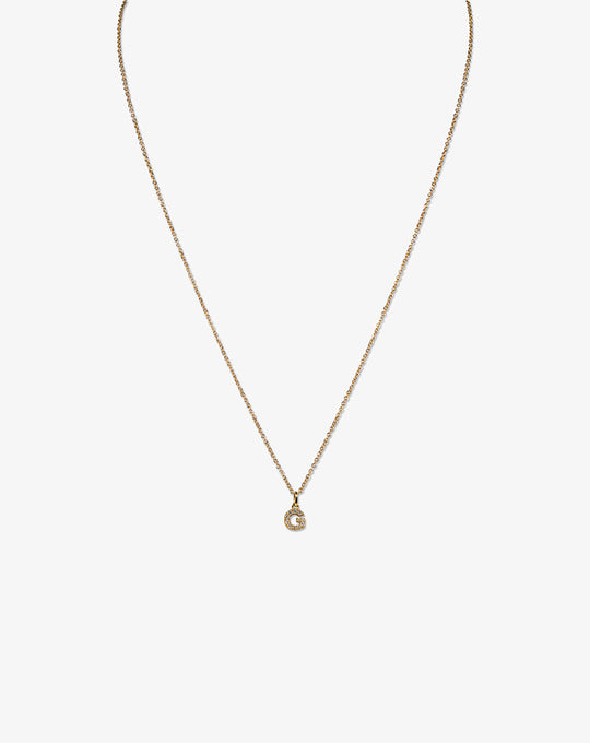 Colar letra em ouro e diamantes