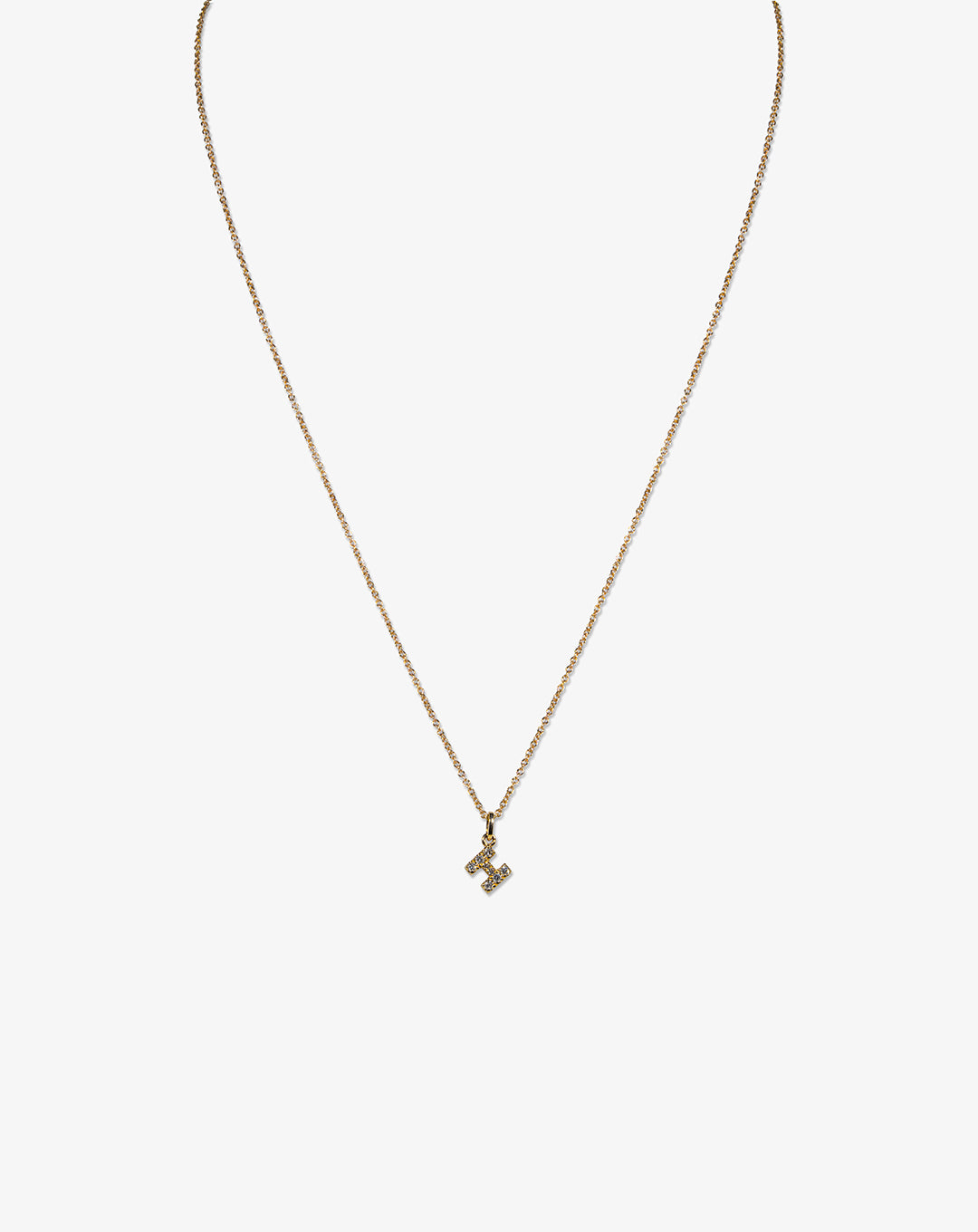 Colar letra em ouro e diamantes