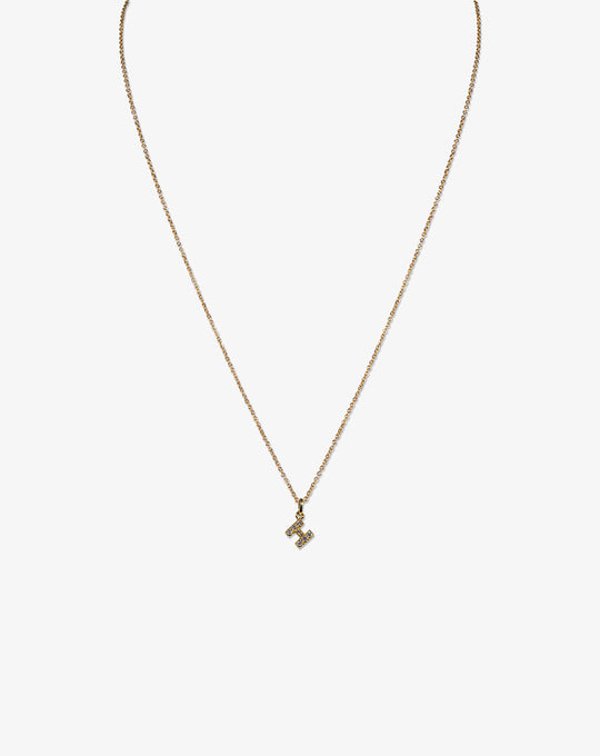 Colar letra em ouro e diamantes