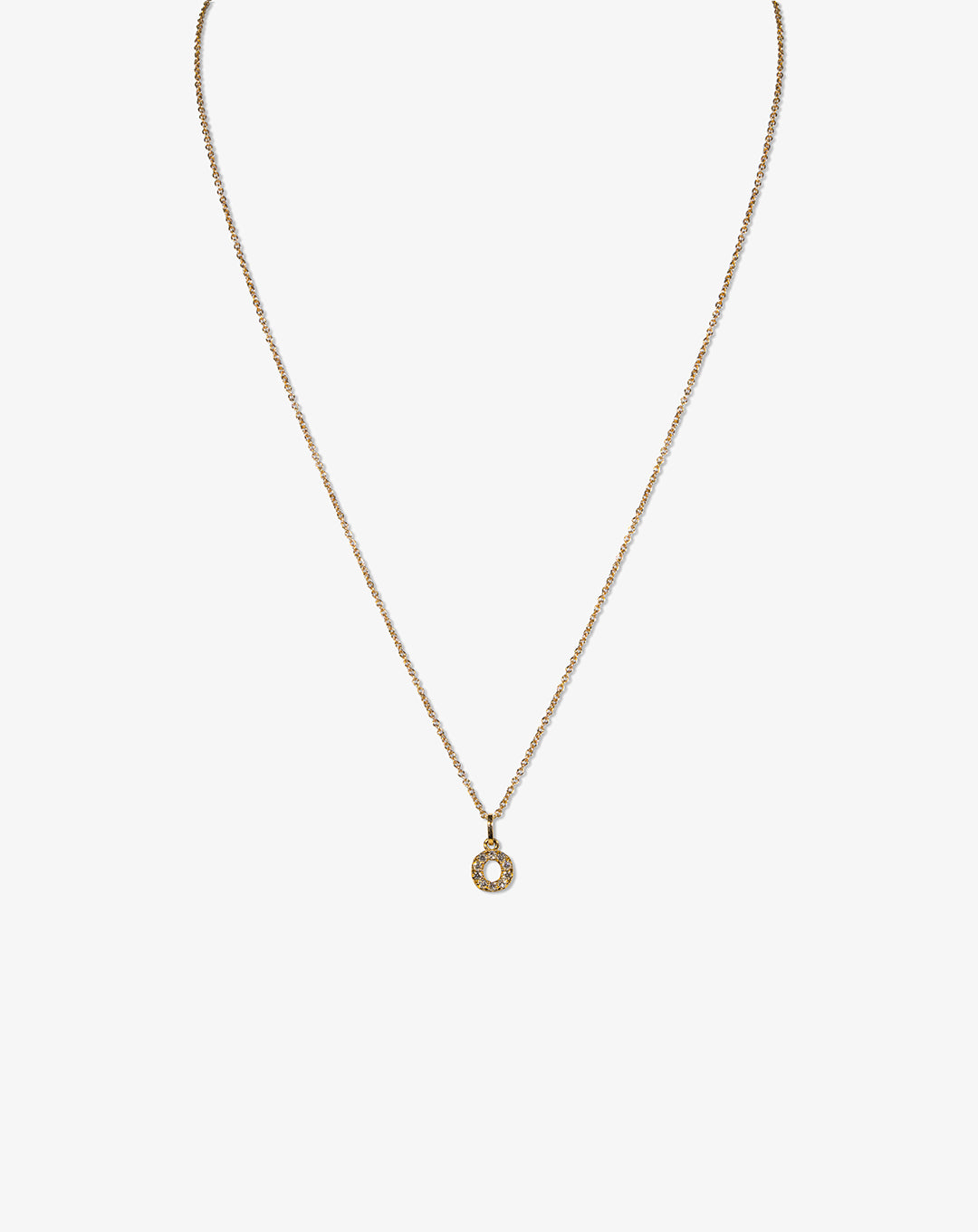 Colar letra em ouro e diamantes