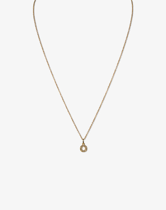 Colar letra em ouro e diamantes